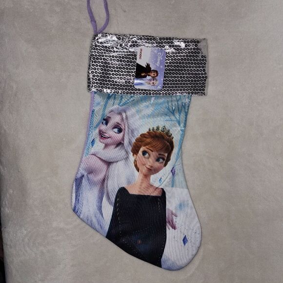 Assortment Kids Christmas Stocking Faux Sequins 16” Long NWT - Picture 2 of 11